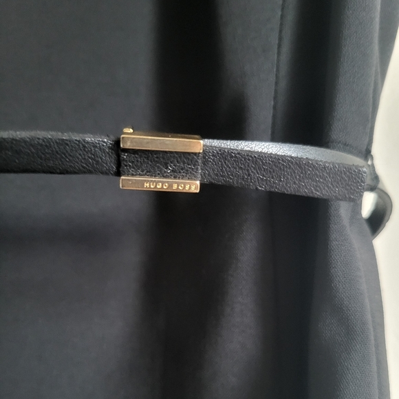 Brand New Hugo Boss Women's Dilya Dress, Stretch Virgin Wool, Black, Size 0 - Picture 4 of 4